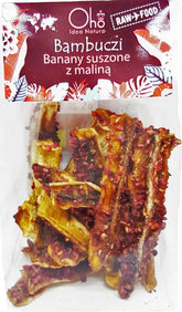 Sušené banány s malinou syrové BIO 50 g - OHO BAMBOO